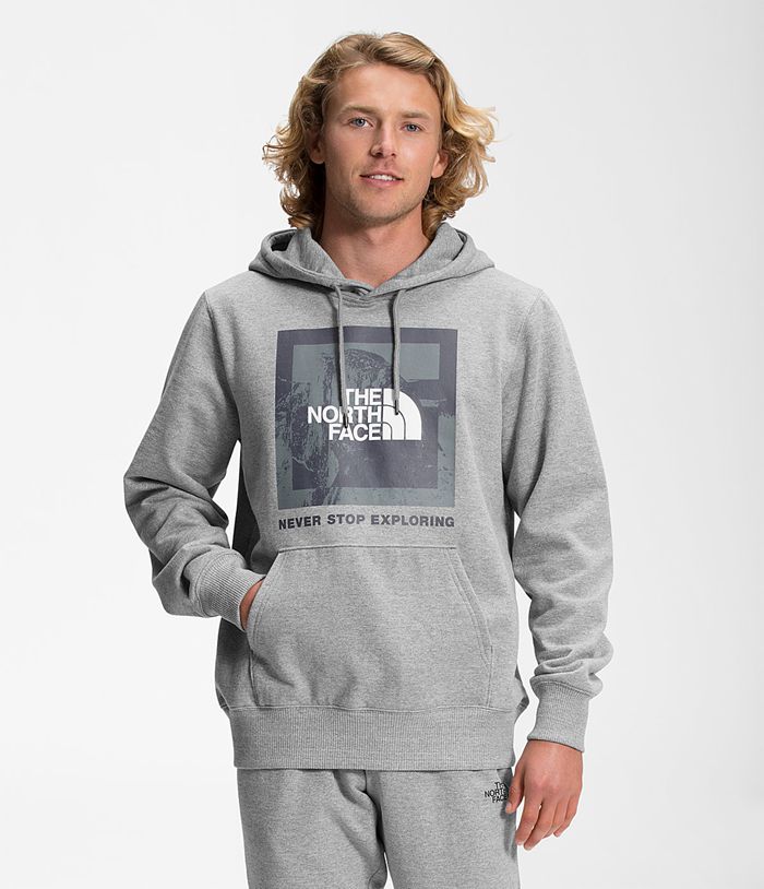 The North Face Mens Hoodie Recycled Climb Graphic 964HAEFMN - Grey